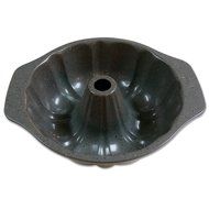 casaWare Fluted Cake Pan 9.5-inch (12-Cup) Ceramic Coated NonStick (Silver Granite)