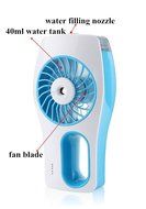 ETONG USB Misting Fan Portable Humidifier Fan Rechargeable Misting Fan Handheld Personal Cooling Mist Humidifier...