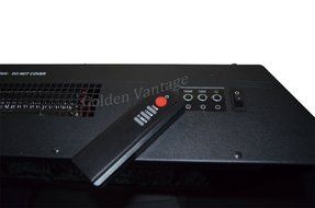 Golden Vantage GV-510GL 35" Modern Stainless Panel Electric Fireplace Heater Wall Mount with Remote Control N6