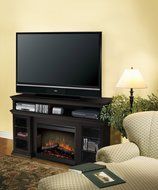 Dimplex Symphony Media Bennett TV Stand with Electric Fireplace in Espresso N3