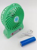 O-Best Batteries/USB Powered Portable Mini Air Conditioning Fan Chargeable Hand-held No Leaf Fan Air Conditioner... N9