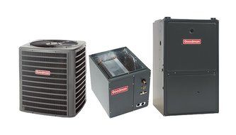 Goodman 4 Ton 14 SEER AC and 120 000 BTU 96% AFUE Upflow Gas Furnace GMSS961205DNGSX140481