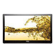 AOC E1659FWU LED monitor - 15.6 inch - 1366 x 768 - 200 cd/m2 - 500:1 (dynamic) - 8 ms - USB...