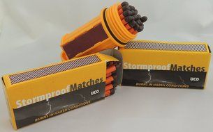 Bundle - 2 Items: UCO Match Container Kit with 75 UCO Stormproof Matches - Waterproof &amp; Windproof (Dark Green)