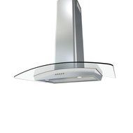 Zephyr BMI-E30BG290 290 CFM 30 Inch Wide Wall Mounted Range Hood with Halogen Li, Stainless Steel with Glass N4