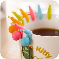 vanki New 5/10/20/50pcs Cute Snail Shape Silicone Tea Bag Holder Cup Mug Candy Colors Gift Set (10)