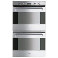 Smeg Classic Design DOU330X 30 Double Electric Wall Oven, Convection, Self Clean