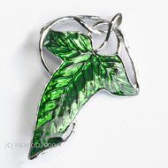 Hobbit Elven Leaf Brooch Pin