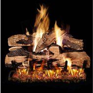 Peterson Real Fyre 18-inch Split Oak Designer Plus Log Set With Vented Propane Ansi Certified G46 Burner - Variable... N2