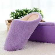 AutumnFall Women Soft Warm Indoor Candy Colors Cotton Slippers Home Anti-slip Shoes (40, Pink) N14