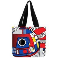 ARTSWOW Star Wars Millenium Falcon Cover Custom Eco Reusable Canvas Tote Bag Shopping Bags (2 Sides) N2