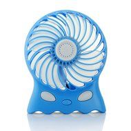 LingsFire 4-in-1 Multipurose Handheld Mini USB Rechargeable Portable Aromatherapy Mobile Power Supply Fan (Blue)