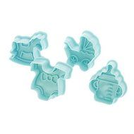 Sher Cookie Cutter Plunger Cutter Pie Crust Mold Biscuit Baby Set (4pcs/set)