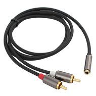 DiGiYes&reg; 3.28 Feet（1M) 3.5mm Female to 2RCA Male Stereo Audio Adapter Cable Gold Plated for Smartphones / MP3...