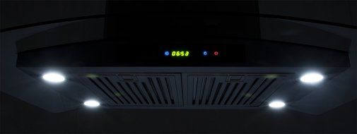 Golden Vantage Stainless Steel 36" Euro Style Ventless/Ductless Island Mount Remote Range Hood LED Screen GVAIS3...