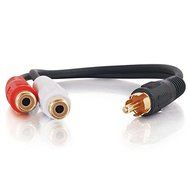 C2G / Cables To Go 03177 Value Series RCA Mono Male to Two RCA Stereo Female Y-Cable -6 Inch Black N3