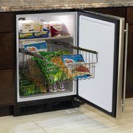 AGA Marvel ML24FAS1RS Under-Counter Freezer with Lock, Stainless Steel Right Hinged Door, 24-Inch