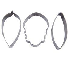 FOUR-C Cupcake Supplies Cymbidium Orchid Cake Cutters Fondant Flower for Cake Design Color Silver N3
