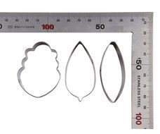 FOUR-C Cupcake Supplies Cymbidium Orchid Cake Cutters Fondant Flower for Cake Design Color Silver N4
