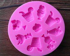Design 188 The Drink and Desserts 3D Silicone Fondant Mold, Cake Decoration Tool, Food Grade Material