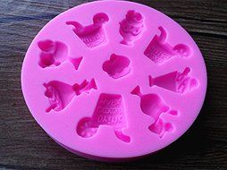 Design 188 The Drink and Desserts 3D Silicone Fondant Mold, Cake Decoration Tool, Food Grade Material N2