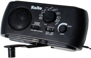 Kaito KA332W Portable Hand Crank Solar AM/FM NOAA Weather Radio with Cell Phone Charger &amp; 3-LED Flashlight (Green) N10