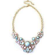 Fashion Charm Women Pendant Chain Crystal Choker Chunky Statement Bib Necklace