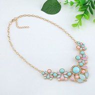Fashion Charm Women Pendant Chain Crystal Choker Chunky Statement Bib Necklace N2