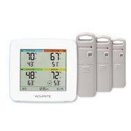 AcuRite Indoor Temperature &amp; Humidity Station With 3 Sensors N6