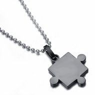Couple necklace,Men,Women's 2PCS Stainless Steel Pendant Necklace Puzzle Valentine Adjustable for Lovers,Couples... N9