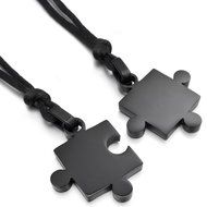 Couple necklace,Men,Women's 2PCS Stainless Steel Pendant Necklace Puzzle Valentine Adjustable for Lovers,Couples... N10