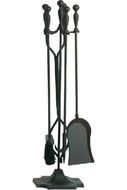 Black 5 Piece Fireset - 30.5 inch
