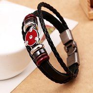 1x Cool Unisex Women Men Punk Wristband Metal Studded Leather Bracelet Gift