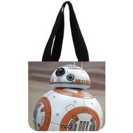 ARTSWOW Star Wars Millenium Falcon Cover Custom Eco Reusable Canvas Tote Bag Shopping Bags (2 Sides) N6