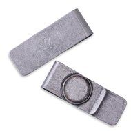 5pcs Stainless Steel money clip with 18mm round Bezel,Cash Holder,Silver Plated N4