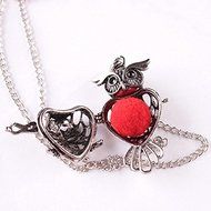 Fashion Owl Locket Essential Oil Aromatherapy Diffuser Necklace Pendant N4