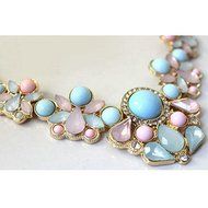 Fashion Charm Women Pendant Chain Crystal Choker Chunky Statement Bib Necklace N3