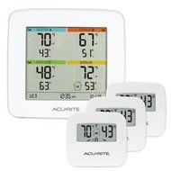 AcuRite Indoor Temperature &amp; Humidity Station With 3 Sensors N7