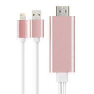 For iPhone HDMI CABLE 2M 8 Pin To HDMI Cable for iPhone 5 5S 6 6S Plus Support 1080P connection TV HDTV (Not Compatible... N2