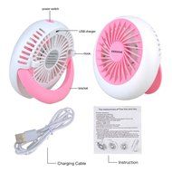 Mini USB Fan GEEDIAR Portable Rechargeable Table Desk Personal Fan for Laptop Room Office Outdoor Travel Blue N9