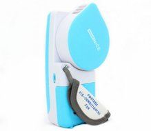 WoneNice Portable Small Fan &amp; Mini-air Conditioner cools air up to 30Fperfect desk fan Runs On Batteries Or USB-Blue N4