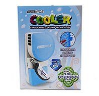 WoneNice Portable Small Fan &amp; Mini-air Conditioner cools air up to 30Fperfect desk fan Runs On Batteries Or USB-Blue N6