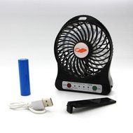 Happy-top&reg; 4-inch Vanes 3 Speeds Mini Hand Held Portable USB Fan with 18650 Rechargeable Battery and USB Cable... N15