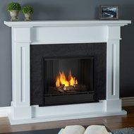 Real Flame Kipling Ventless Gel Fuel Fireplace White N5