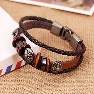 1x Cool Unisex Women Men Punk Wristband Metal Studded Leather Bracelet Gift N2