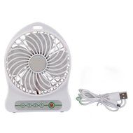AnKooK Portable Mini fan Rechargeable Desktop Fan 4-inch Vanes 3 Speeds Battery/ USB Powered Household Summer... N4