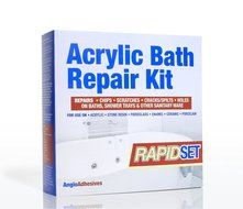 ACRYLIC BATH REPAIR KIT - RAPID SETTING - REPAIRS CHIPS, SCRATCHES CRACKS &amp; SPLITS IN BATHS &amp; SHOWER TRAYS in... N2