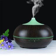 300ml Aroma Essential Oil Diffuser, Bamboo Line Texture Style, Ultrasonic Cool Mist Humidifier -7 Changing Color... N5