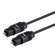 Optical Toslink to Toslink Mini Fiber Optic Gold Plated Digital Cable - 12 feet