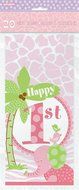 Pink Safari First Birthday Party Blowers, 8ct N11